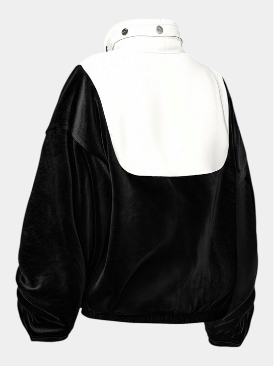 Nobrand Nobrand Kurtka anorak Hanorac catifea - H26748 Czarny Basic Fit