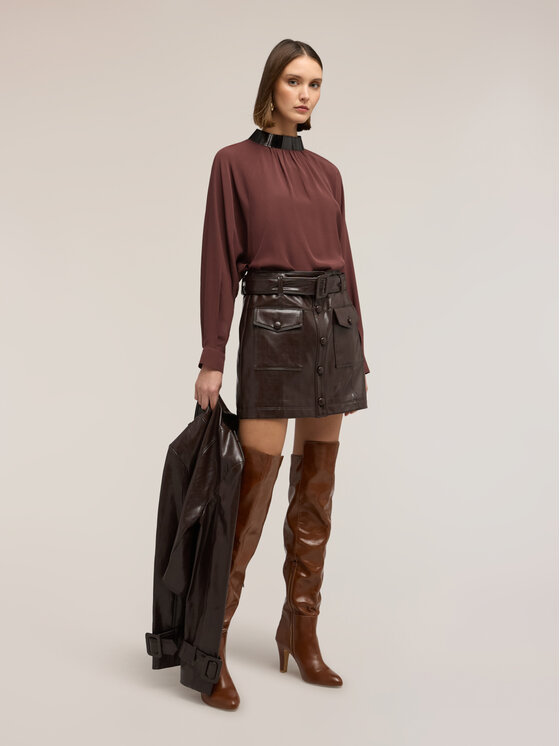 Motivi Motivi Blusa 2007W000765N022 Bordeaux Over Fit