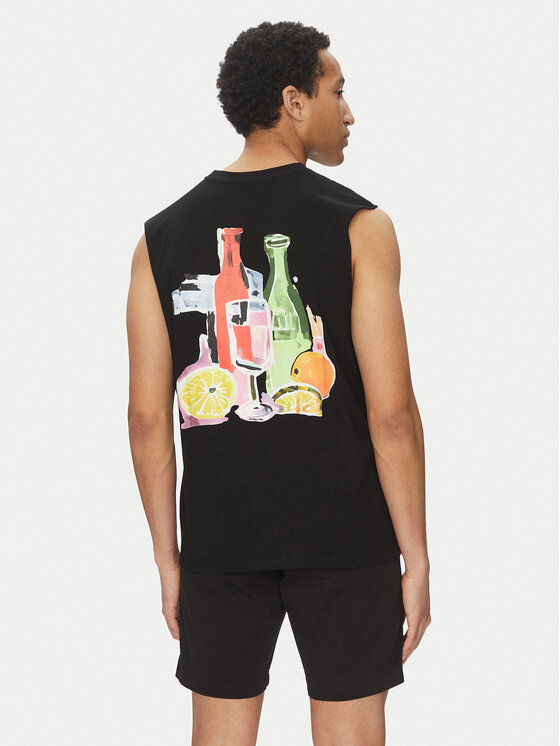 Jack & Jones Jack & Jones Tank top Varenna 12273524 Czarny Oversize