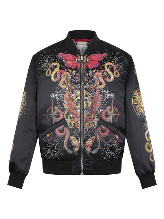 PHILIPP PLEIN PHILIPP PLEIN Kurtka bomber 29811 Czarny Regular Fit