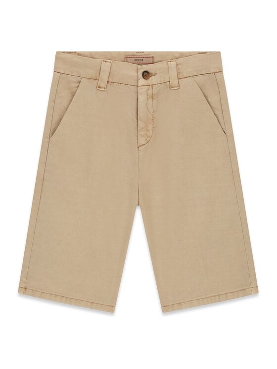 Guess Kids Bavlnené nohavice 182569 Béžová Regular Fit