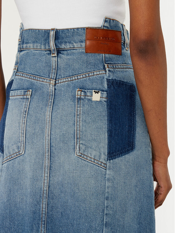 Weekend Max Mara Weekend Max Mara Spódnica jeansowa Gesso 2515101061 Niebieski Regular Fit