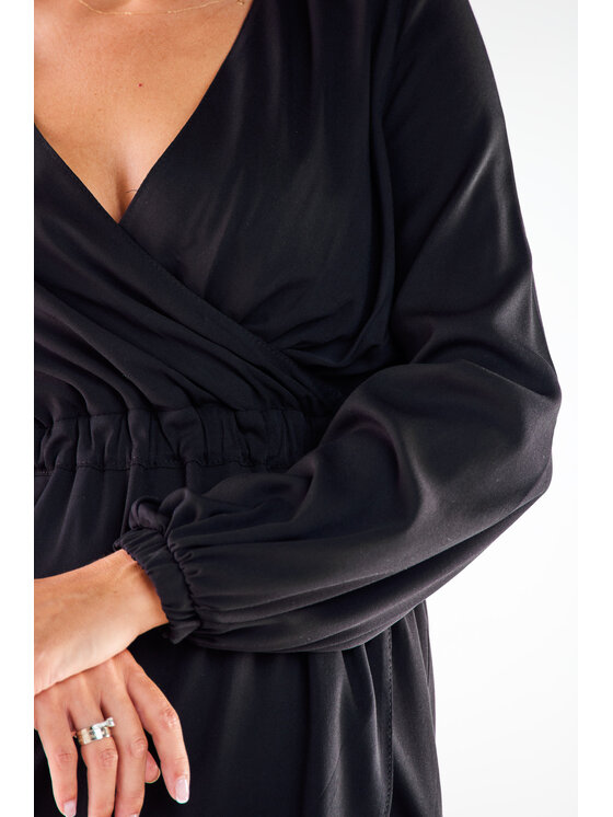 Awama Awama Vestito estivo A523 Nero Basic Fit