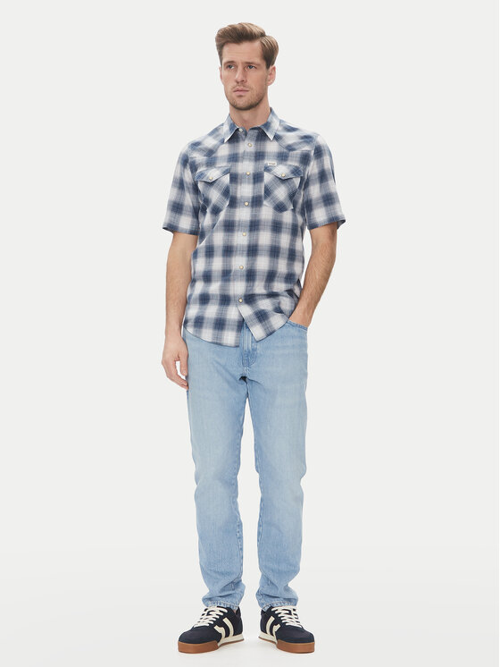 Wrangler Wrangler Marškiniai Western 112362381 Mėlyna Regular Fit