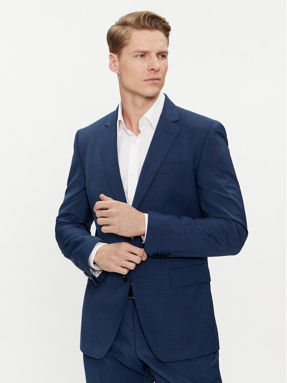 BOSS Boss Garnitur H-Huge 50509491 Granatowy Slim Fit