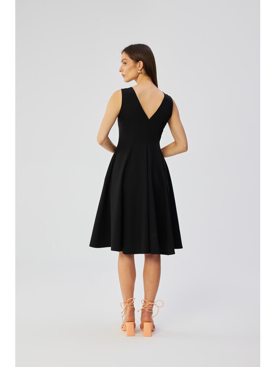 Stylove Stylove Koktejlové šaty S358 Černá Comfortable Fit