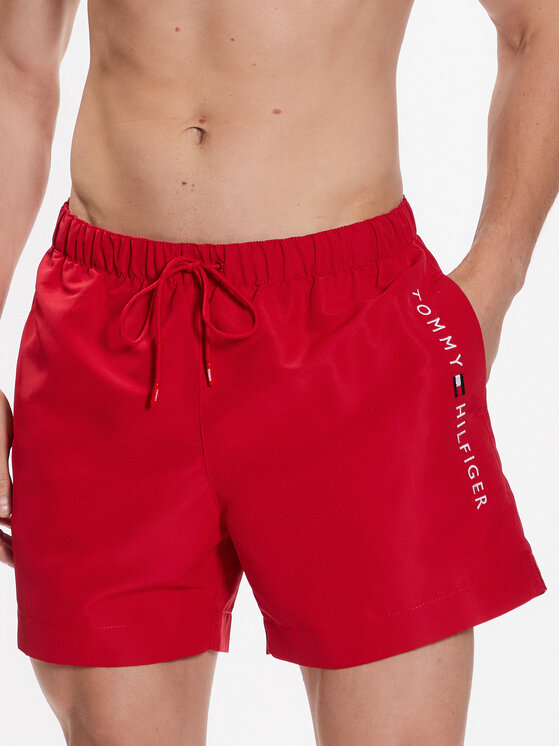 Tommy Hilfiger Tommy Hilfiger Ujumisšortsid UM0UM02885 Punane Regular Fit