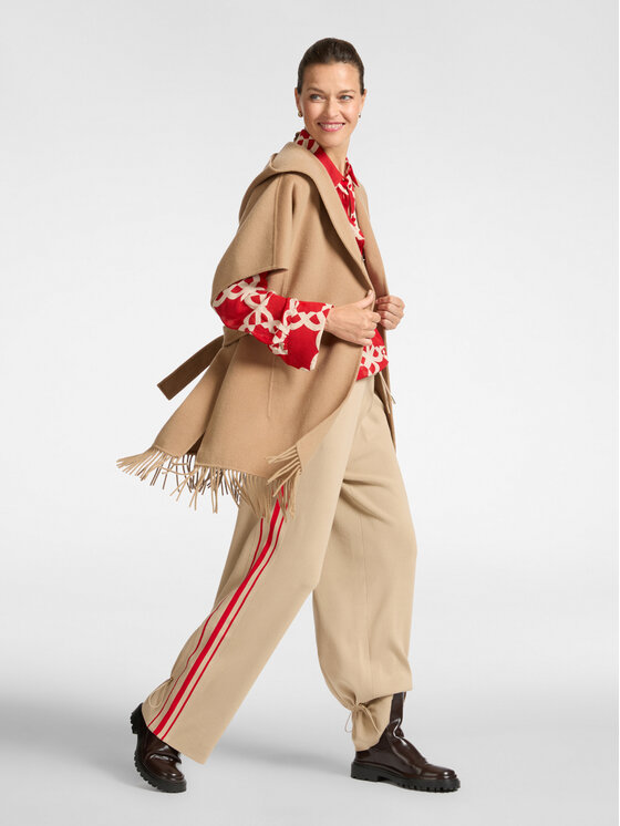 Elena Mirò Elena Mirò Płaszcz 8078E000159N012 Écru A-Line Fit