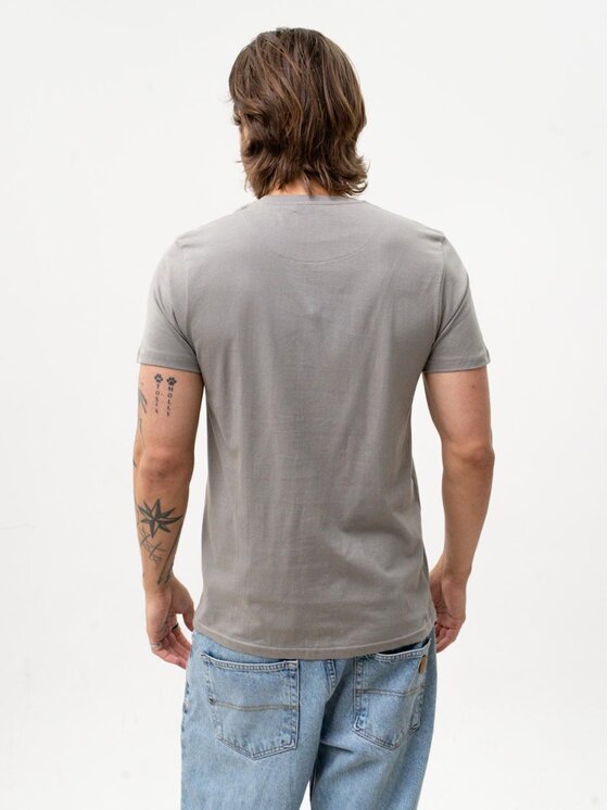 MyStars MyStars T-Shirt Zachód słońca miasto 132277 Szary Regular Fit