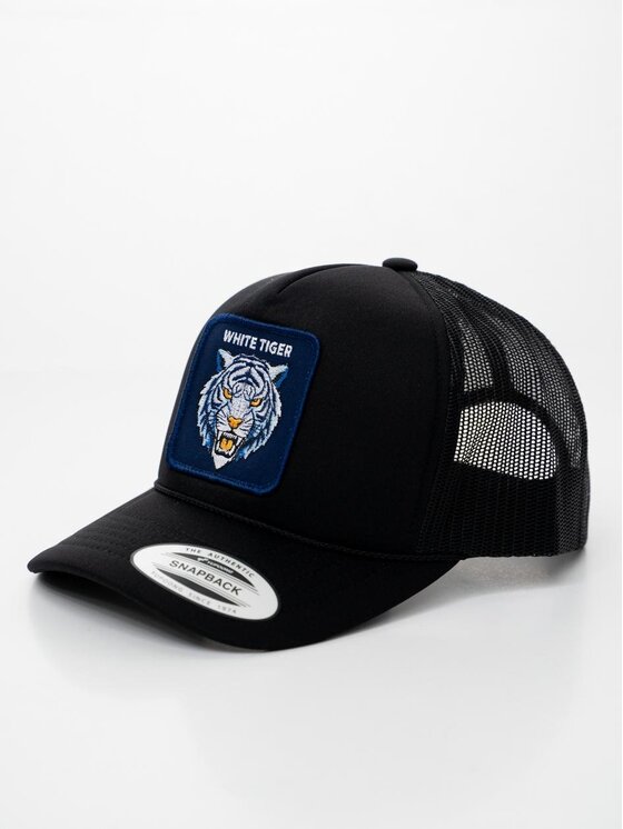 MyStars MyStars Czapka z daszkiem z Białym Tygrysem Tiger Czarny