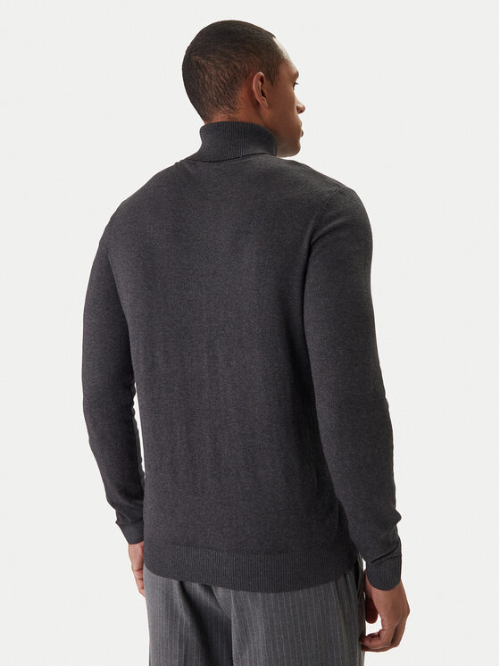 Jack & Jones Jack & Jones Bluză cu gât Emil Knit Roll 12157417 Gri Regular Fit