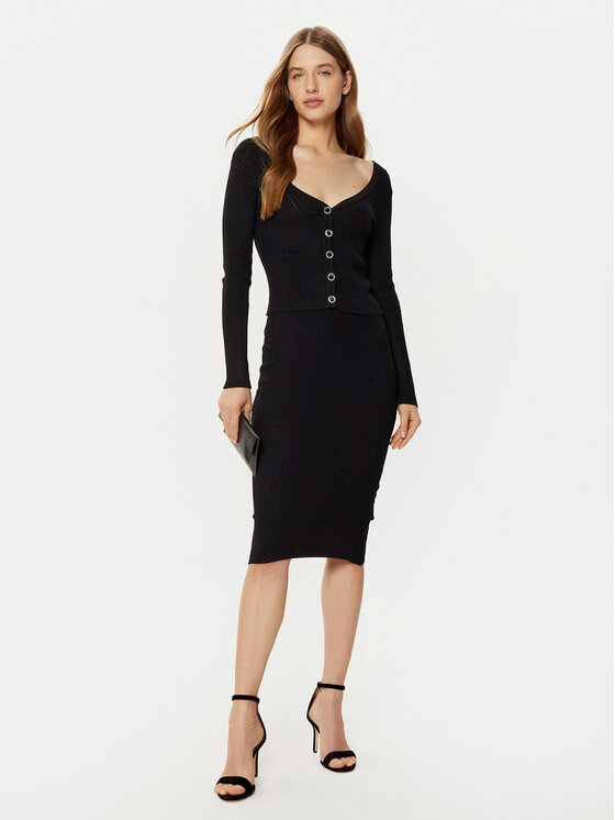 Guess Guess Kardigan W5RR08 Z2V62 Crna Regular Fit