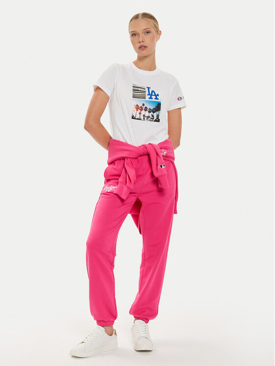 Champion Champion T-särk League LA Dodgers 116469 Valge Regular Fit