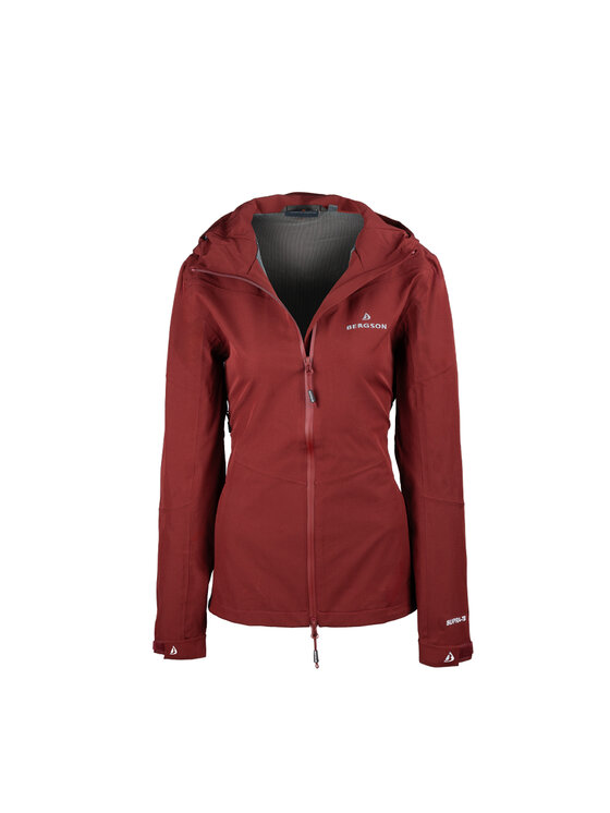 Bergson Bergson Kurtka outdoor STORMVAULT STX Bordowy Regular Fit
