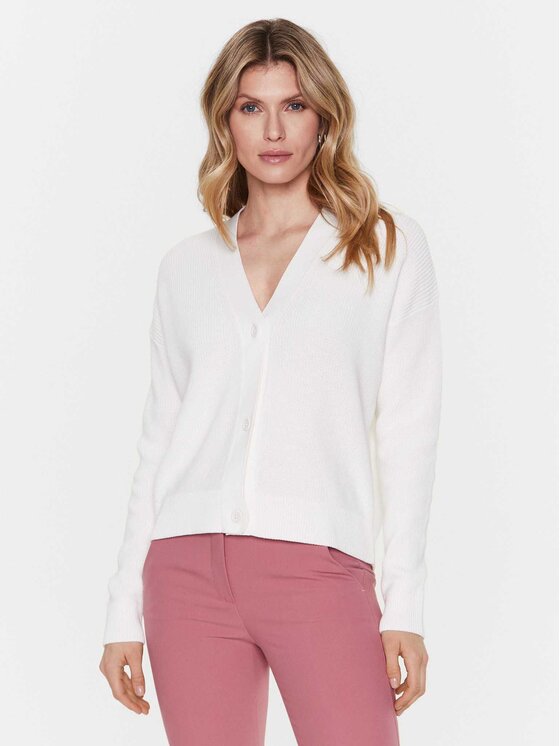 Max Mara Leisure Cardigan Arancio 2333410136 Alb Relaxed Fit