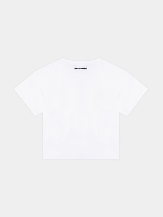 Karl Lagerfeld Kids Karl Lagerfeld Kids Tricou Z15448 S Alb Regular Fit
