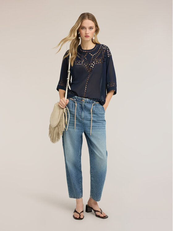 Motivi Motivi Blusa 2062W000797N034 Blu Over Fit