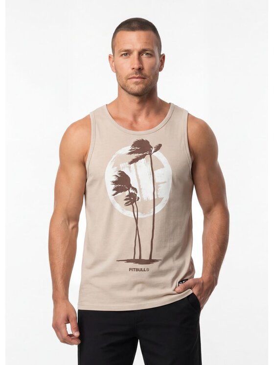 PITBULL PITBULL Tank top PALMS Beżowy Regular Fit