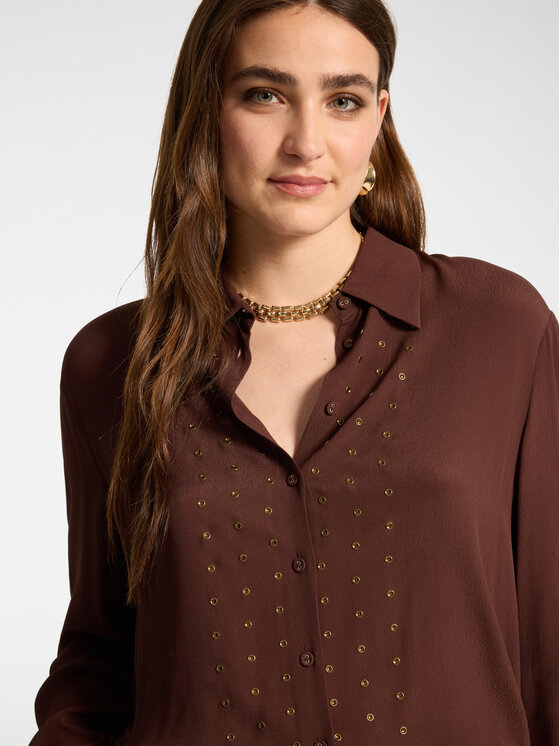 Elena Mirò Elena Mirò Camicia 5028P000344N0H2 Marrone Regular Fit