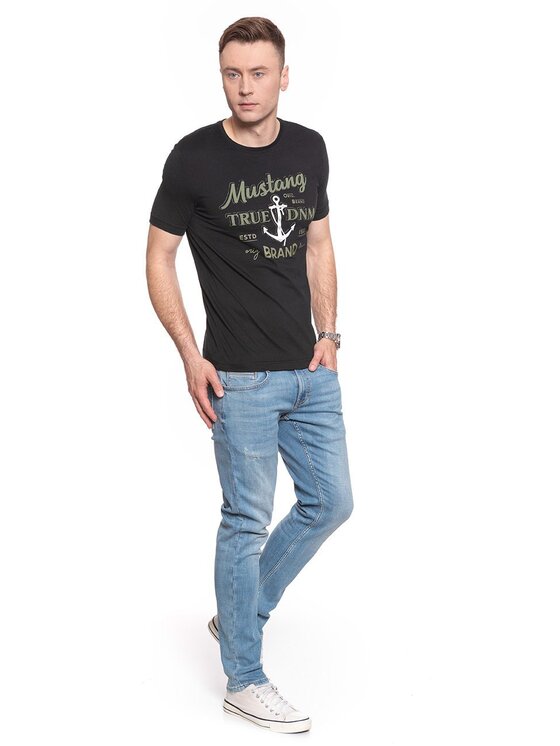 Mustang Mustang T-shirt ALEX C PRINT Nero Regular Fit