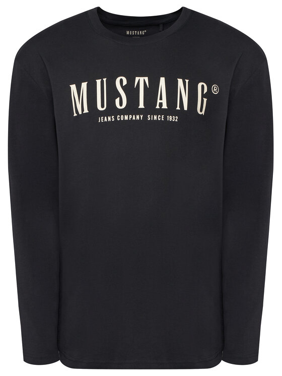 Mustang Mustang Majica dugih rukava Asheville 1016873 Crna Regular Fit