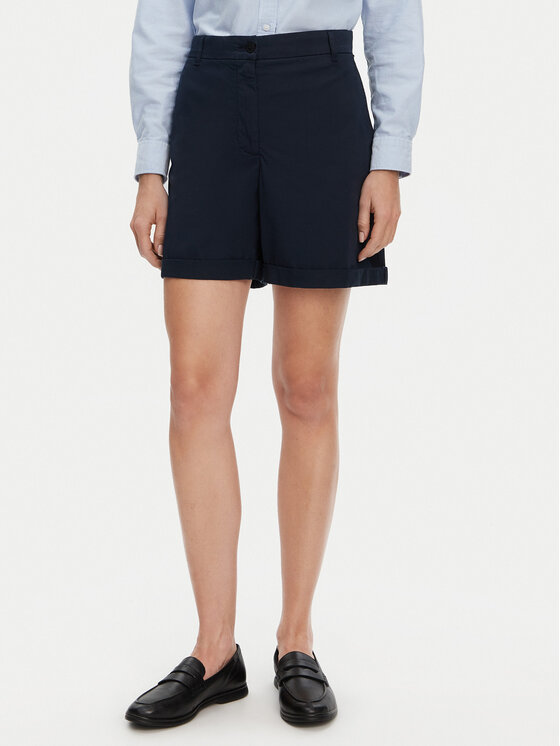 Tommy Hilfiger Tommy Hilfiger Pantalon scurți din material WW0WW42457 Bleumarin Regular Fit