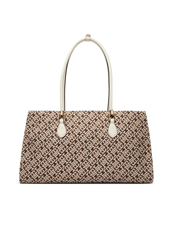 Tommy Hilfiger Tommy Hilfiger Borsetta Th Grace Satchel Jacquard AW0AW18754 Marrone