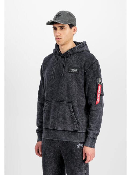 Alpha Industries Alpha Industries Bluza Backprint Vintage Hoodie Czarny Regular Fit