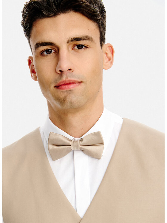 Pako Lorente Pako Lorente Kamizelka garniturowa P26SP-8G-002 Beżowy Slim Fit