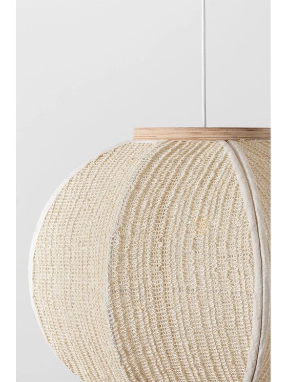 MIAhome MIAhome Lampa wisząca z lnu Ziyec Beżowy