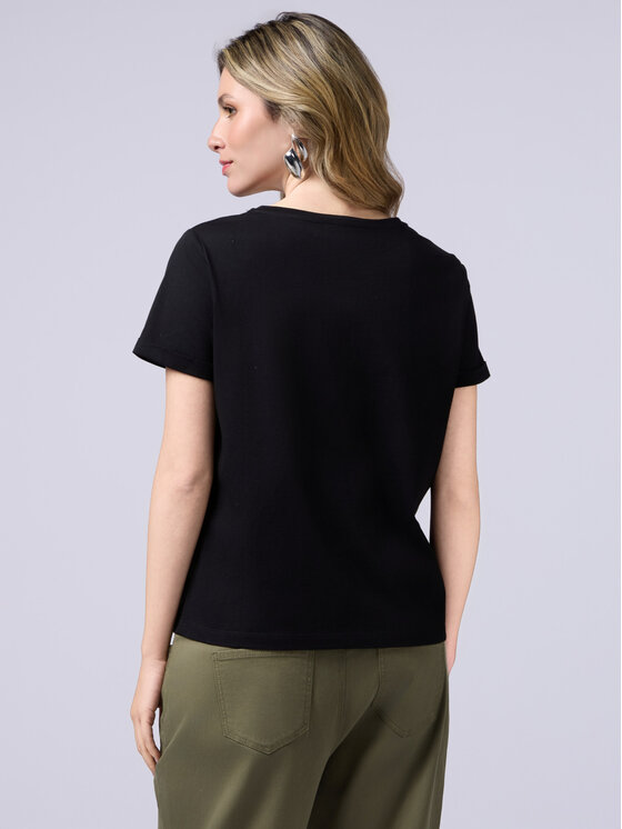 Oltre Oltre T-shirt G270J104051N033 Nero Regular Fit