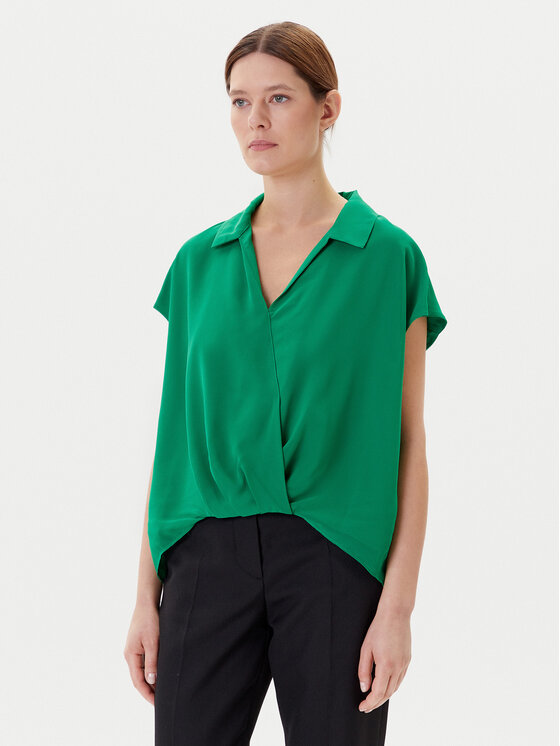 Calvin Klein Blúzka LV044C199G Zelená Regular Fit