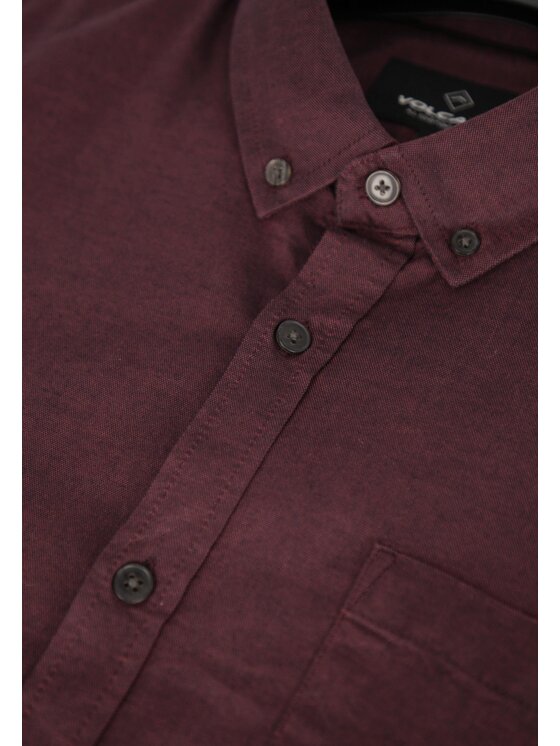 Volcano Volcano Koszula K-CEBU Czerwony Regular Fit