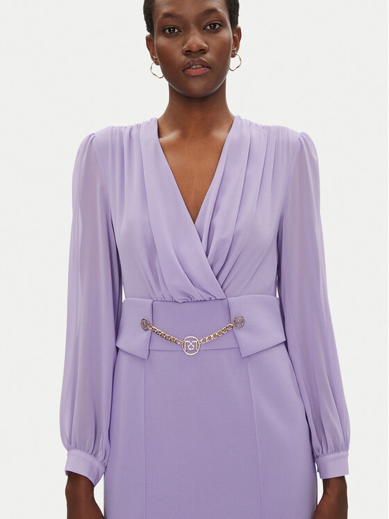 Rinascimento Rinascimento Sukienka koktajlowa CFC0123289003 Fioletowy Regular Fit