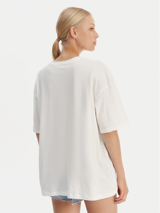Billabong Billabong T-krekls Where The Sun Collide EBJZT00499 Balts Loose Fit