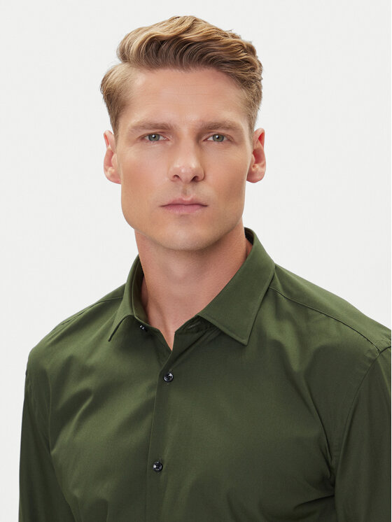 HUGO HUGO Camicia Kenno 50289499 Verde Slim Fit