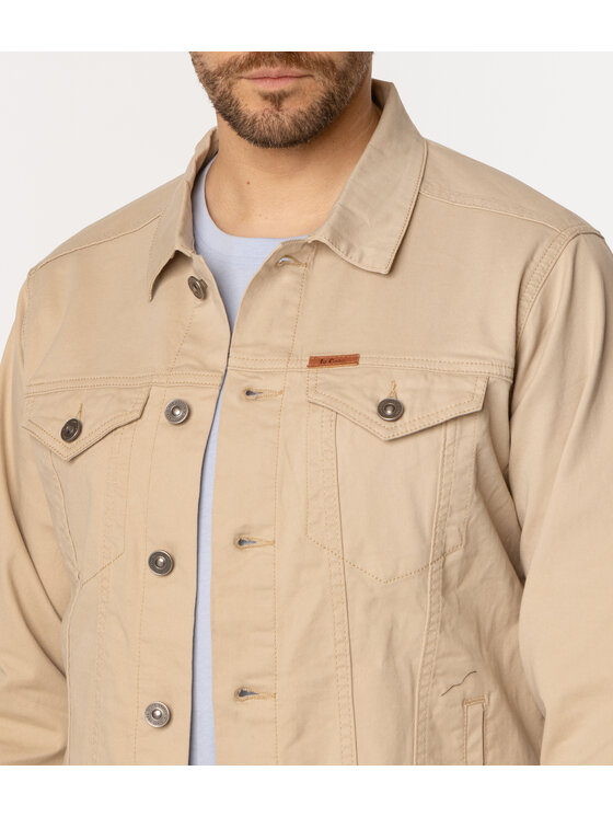 Lee Cooper Lee Cooper Kurtka jeansowa MAURO 4261 Beżowy Regular Fit