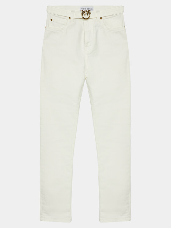 PINKO Pinko Traperice 100161 A1JM Écru Skinny Fit