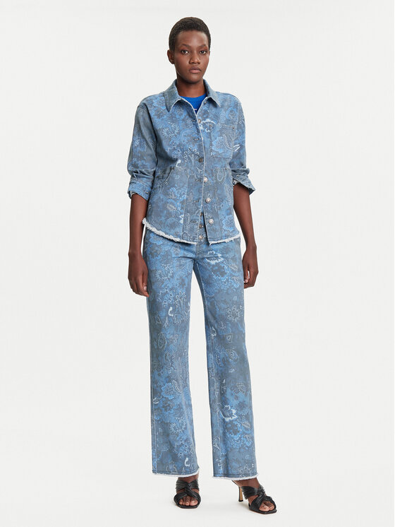 Desigual Desigual дънкова риза Pasleyblue 25WWEW68 Син Loose Fit