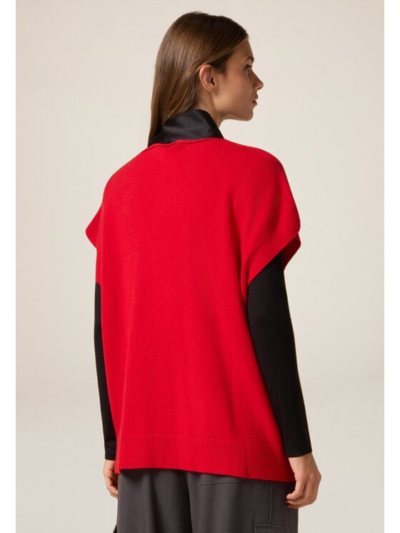 Oltre Oltre Cardigan M057E002043N016 Rosso Regular Fit