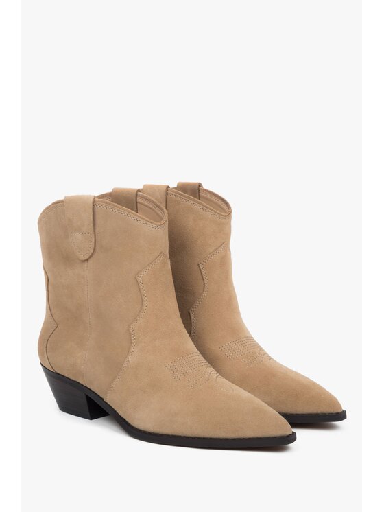 Estro Estro Καουμπόικες Μπότες & Μποτάκια ER00118782 Μπεζ