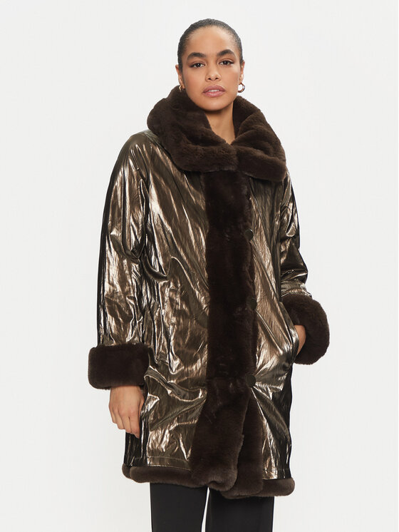 Joseph Ribkoff Joseph Ribkoff Γούνα 243904 Καφέ Loose Fit