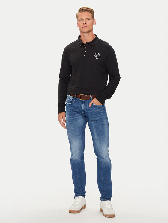 Brave Soul Brave Soul Polo majica MLT-412KLAY Črna Regular Fit