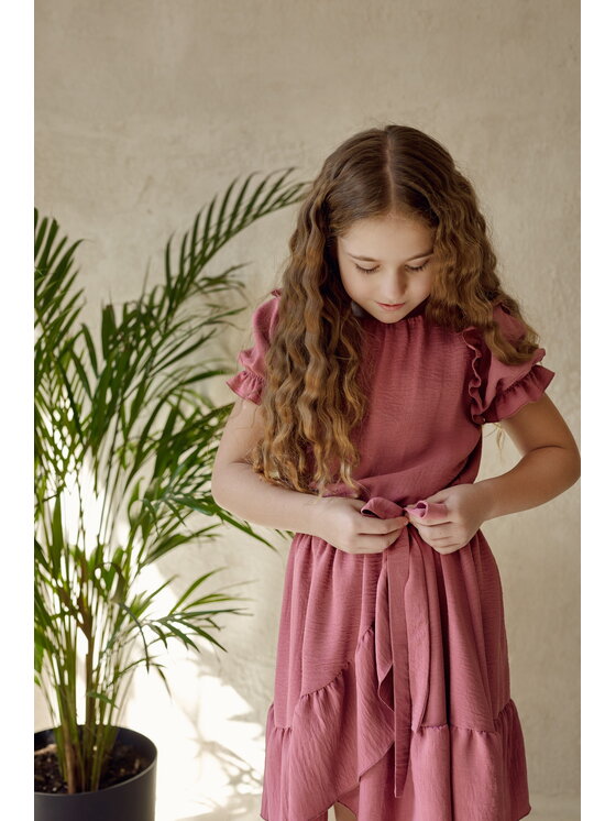 SLY SLY Sukienka 5W-08 Różowy Comfortable Fit
