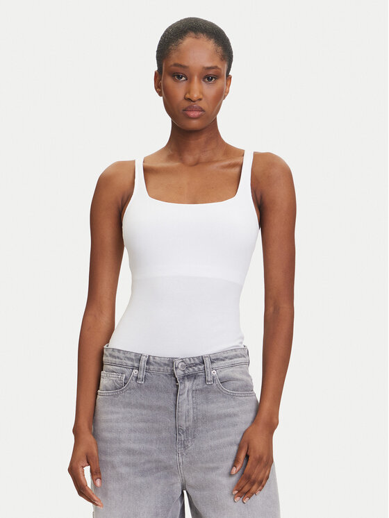 Hunkemöller Body 302039 Biały Slim Fit