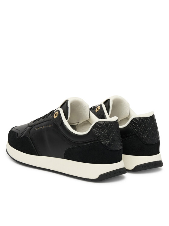 Tommy Hilfiger Tommy Hilfiger Sneakersy Monogram Mix Material Runner FW0FW09267 Čierna