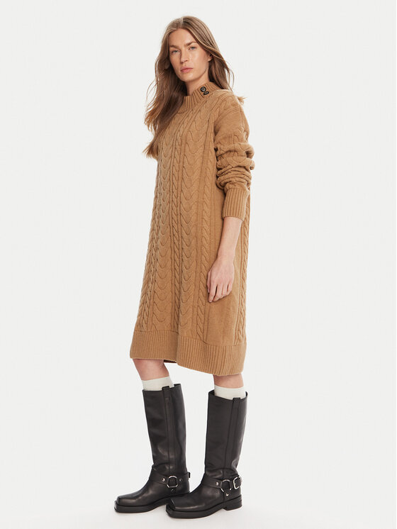 Barbour Barbour Džemper haljina Belford LDR0946BE31 Smeđa Regular Fit