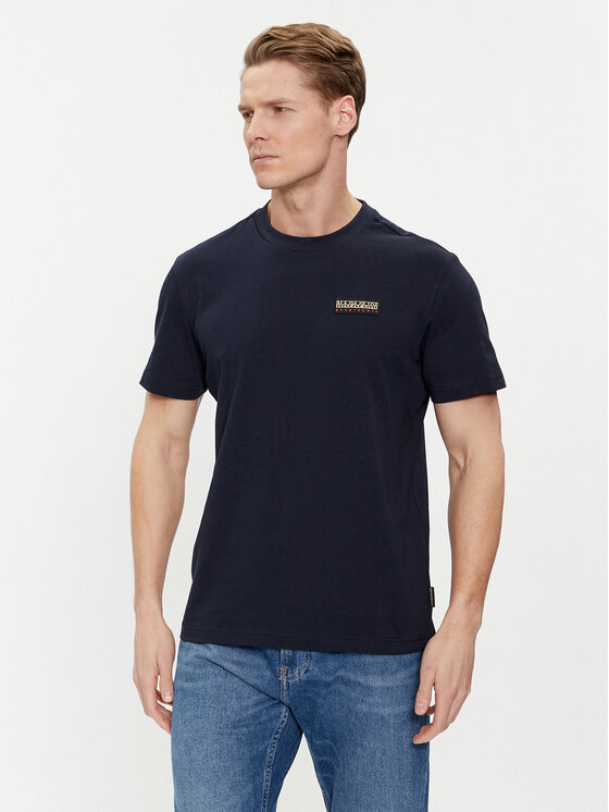 Napapijri Napapijri T-shirt Iaato NP0A4HFZ Tamnoplava Regular Fit