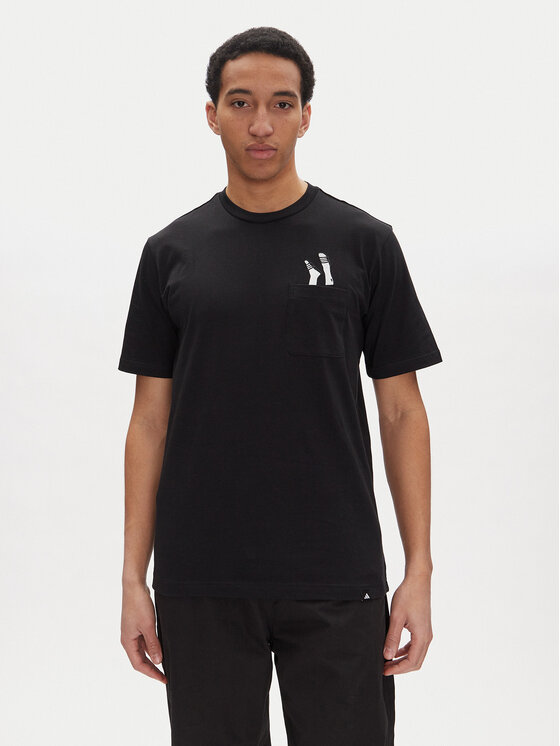 adidas adidas T-Shirt Lounge Slides Graphic Pocket JC5283 Μαύρο Regular Fit