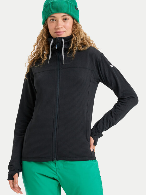 Roxy Roxy Суитшърт от техническо трико Vertere Full Zip ERJFT04974 Черен Regular Fit